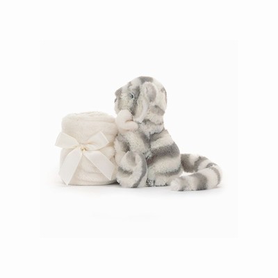 Jellycat Bashful Snow Tiger Soothers New Zealand | IRHMO4163